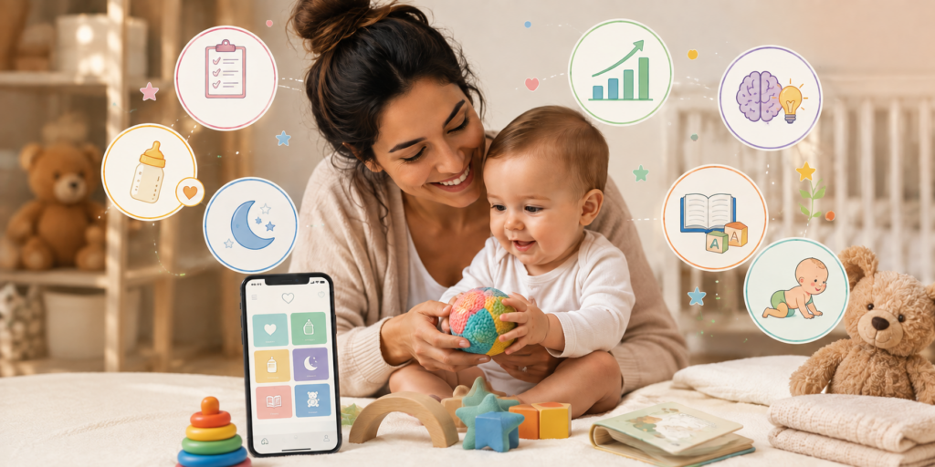 bebê, cuidados com o bebê, desenvolvimento do bebê, rotina do bebê, atividades para bebês, aplicativos para bebês, dicas para pais, educação infantil